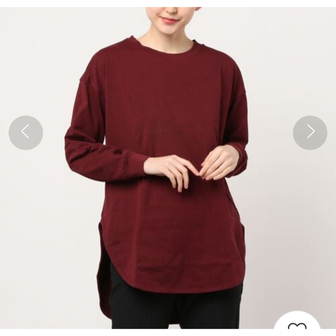 GAP(ギャップ)のGAP ヘビーウェイト チュニックTシャツ レディースのトップス(Tシャツ(長袖/七分))の商品写真