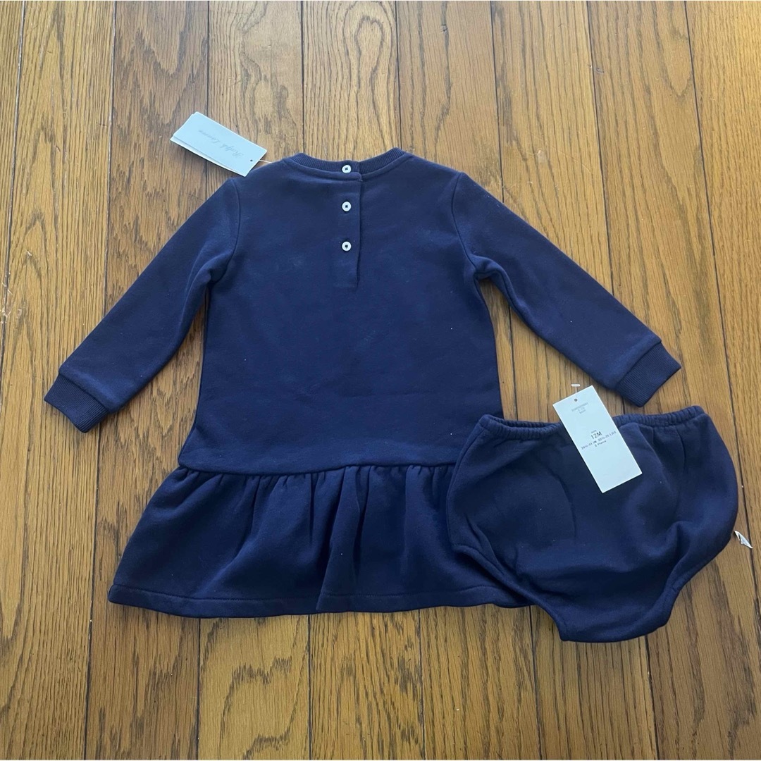 Ralph Lauren(ラルフローレン)のRalph Lauren新品ポロベアベビー用ワンピース  80 裏起毛 キッズ/ベビー/マタニティのベビー服(~85cm)(ワンピース)の商品写真