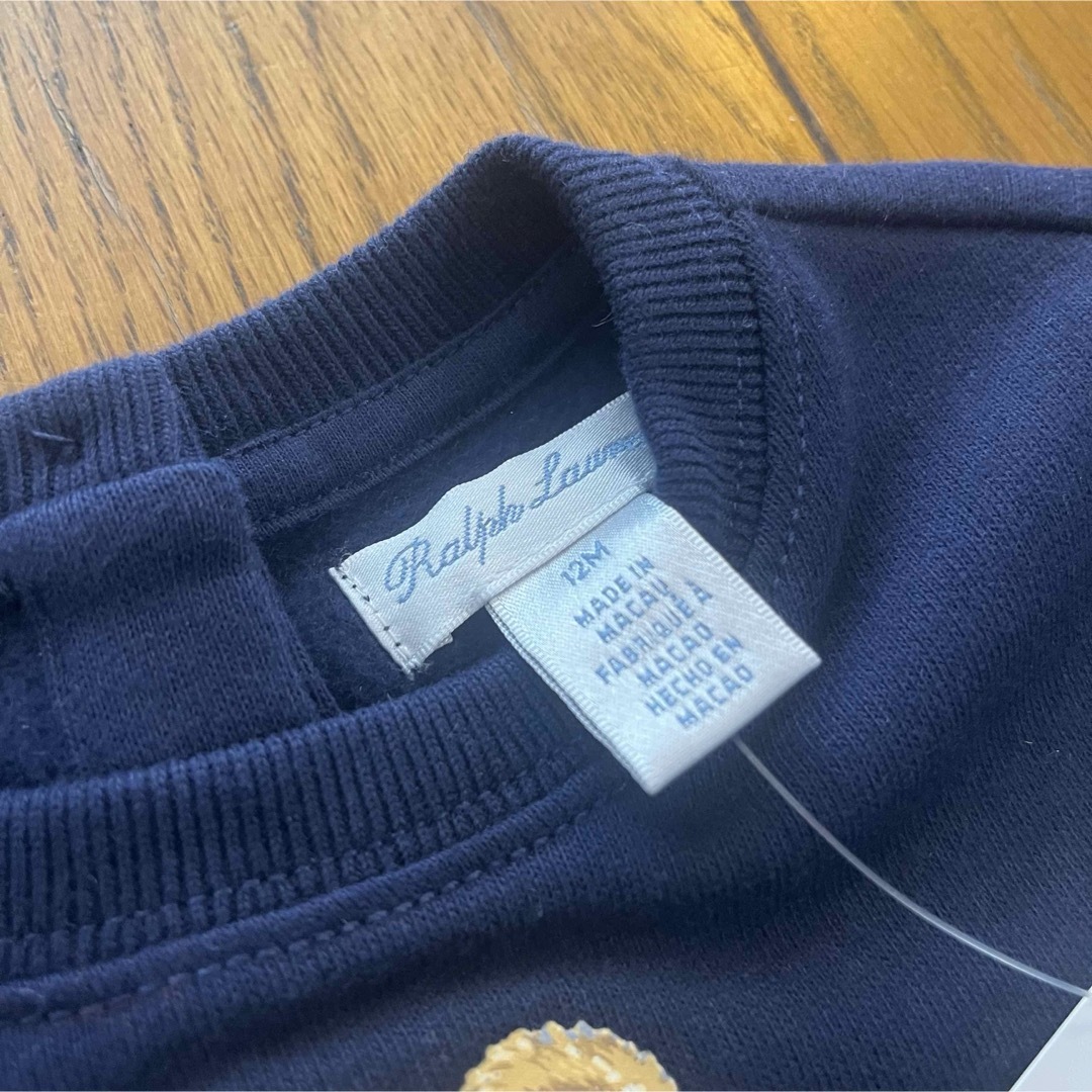 Ralph Lauren(ラルフローレン)のRalph Lauren新品ポロベアベビー用ワンピース  80 裏起毛 キッズ/ベビー/マタニティのベビー服(~85cm)(ワンピース)の商品写真