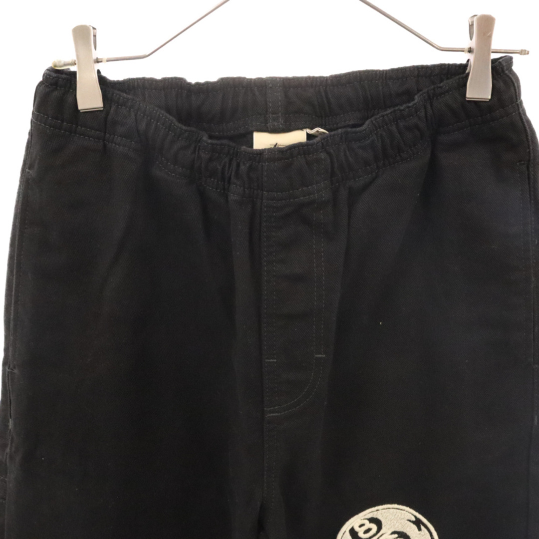 STUSSY(ステューシー)のSTUSSY ステューシー 22AW NOMA ICON BEACH PANT 116575 刺繍デザインイージーパンツ ブラック メンズのパンツ(その他)の商品写真