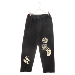 STUSSY - STUSSY ステューシー 22AW NOMA ICON BEACH PANT 116575 刺繍デザインイージーパンツ ブラック