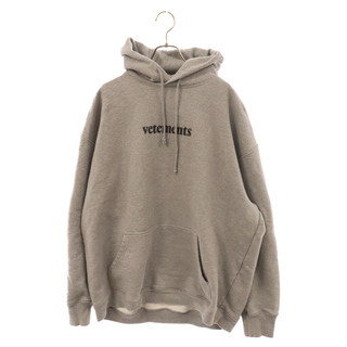 VETEMENTS ヴェトモン 20ss LOGO HOODIE ロゴフーディ プルオーバースウェットパーカー グレー SS20TR311(パーカー)