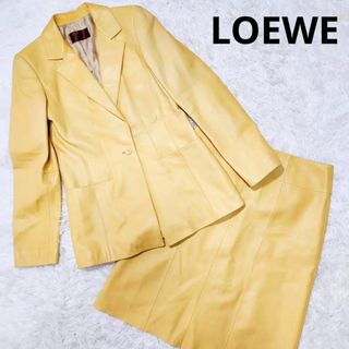 ロエベ(LOEWE)の【とろけるレザー】ロエベ セットアップ スーツ ラムレザー 40 L レディース(スーツ)