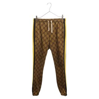 グッチ(Gucci)のGUCCI グッチ 19SS Monogram Track Pants モノグラム サイドライン トラックパンツ 裾ジップ ブラウン 545534-XJAF4(その他)