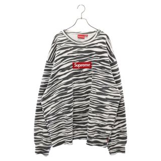 シュプリーム(Supreme)のSUPREME シュプリーム 22AW Box Logo Crewneck Zebra ボックス ロゴ クルーネックスウェットトレーナー ゼブラ ブラック/ホワイト(スウェット)