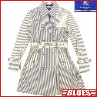 バーバリーブルーレーベル(BURBERRY BLUE LABEL)のバーバリーブルーレーベル トレンチコート M 38 ヒッコリー TJ1011(トレンチコート)