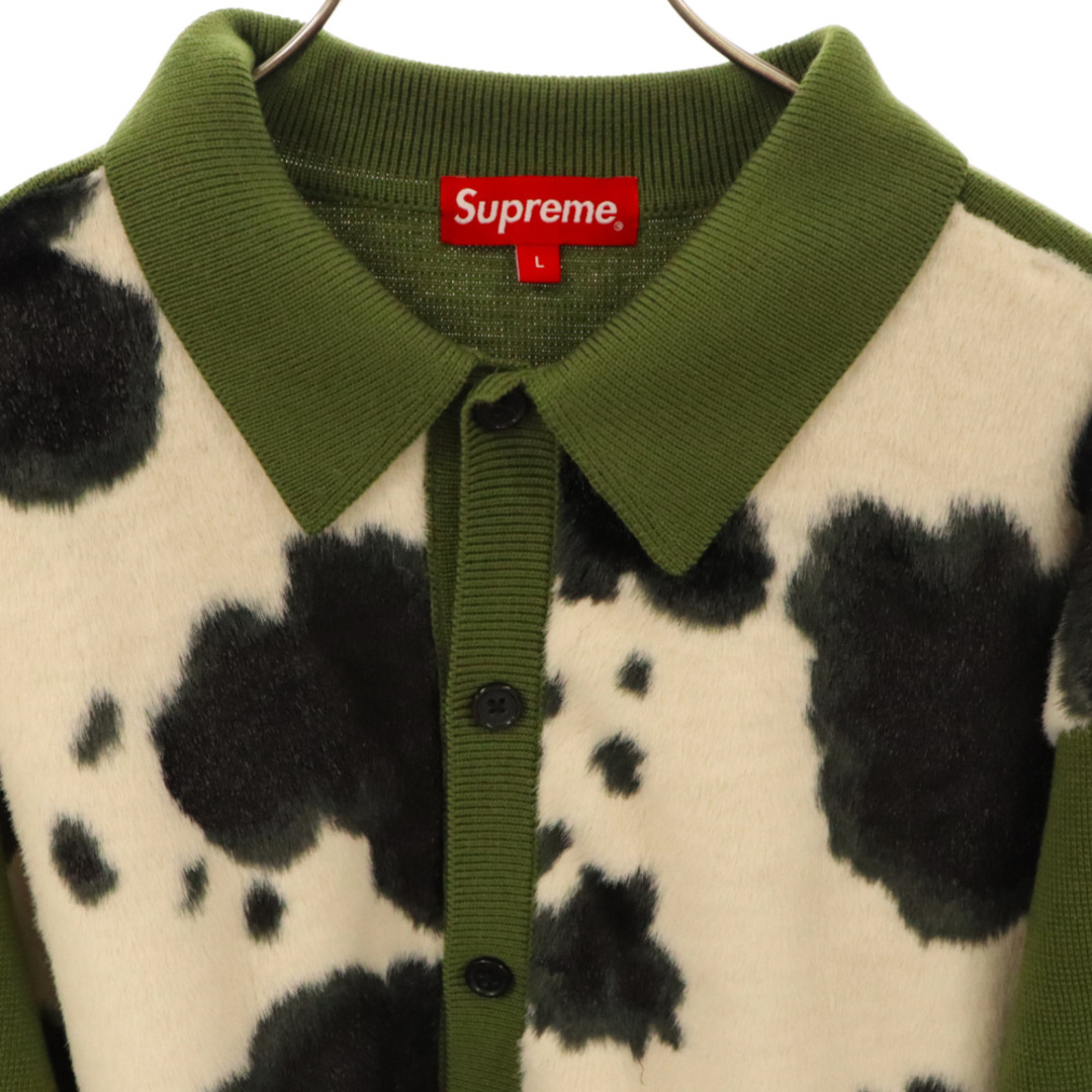 Supreme(シュプリーム)のSUPREME シュプリーム 21AW Cow Print Cardigan カウ プリント カーディガン ニットカーディガン カーキ メンズのトップス(カーディガン)の商品写真