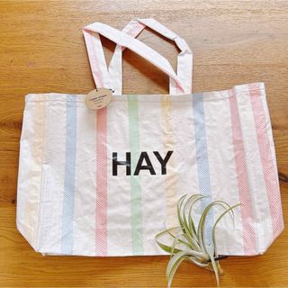 【北欧買付品】HAY キャンディストライプショッパー　M エコバック(ショルダーバッグ)