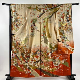 振袖 身丈160.5cm 裄丈66cm 正絹 秀品 【中古】(着物)