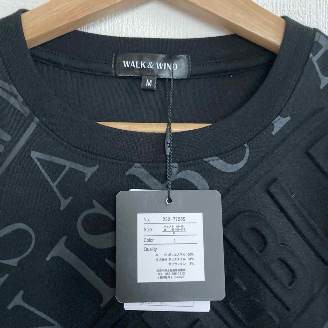 walk&wind メンズ　半袖　トップス　斜めエンボス加工　プリントT M メンズのトップス(Tシャツ/カットソー(半袖/袖なし))の商品写真