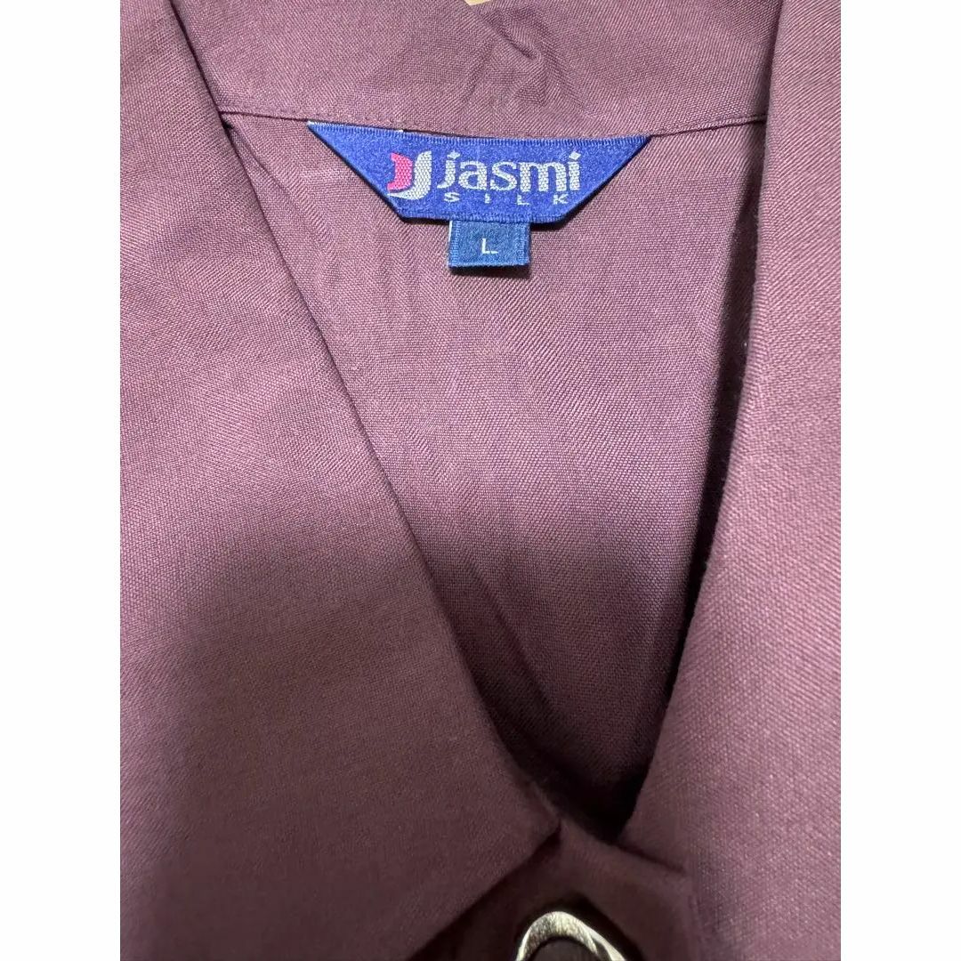 新品未使用 ブラウス Lサイズ 長袖 Jasmi ジャスミ シルク 絹 100% レディースのトップス(シャツ/ブラウス(長袖/七分))の商品写真
