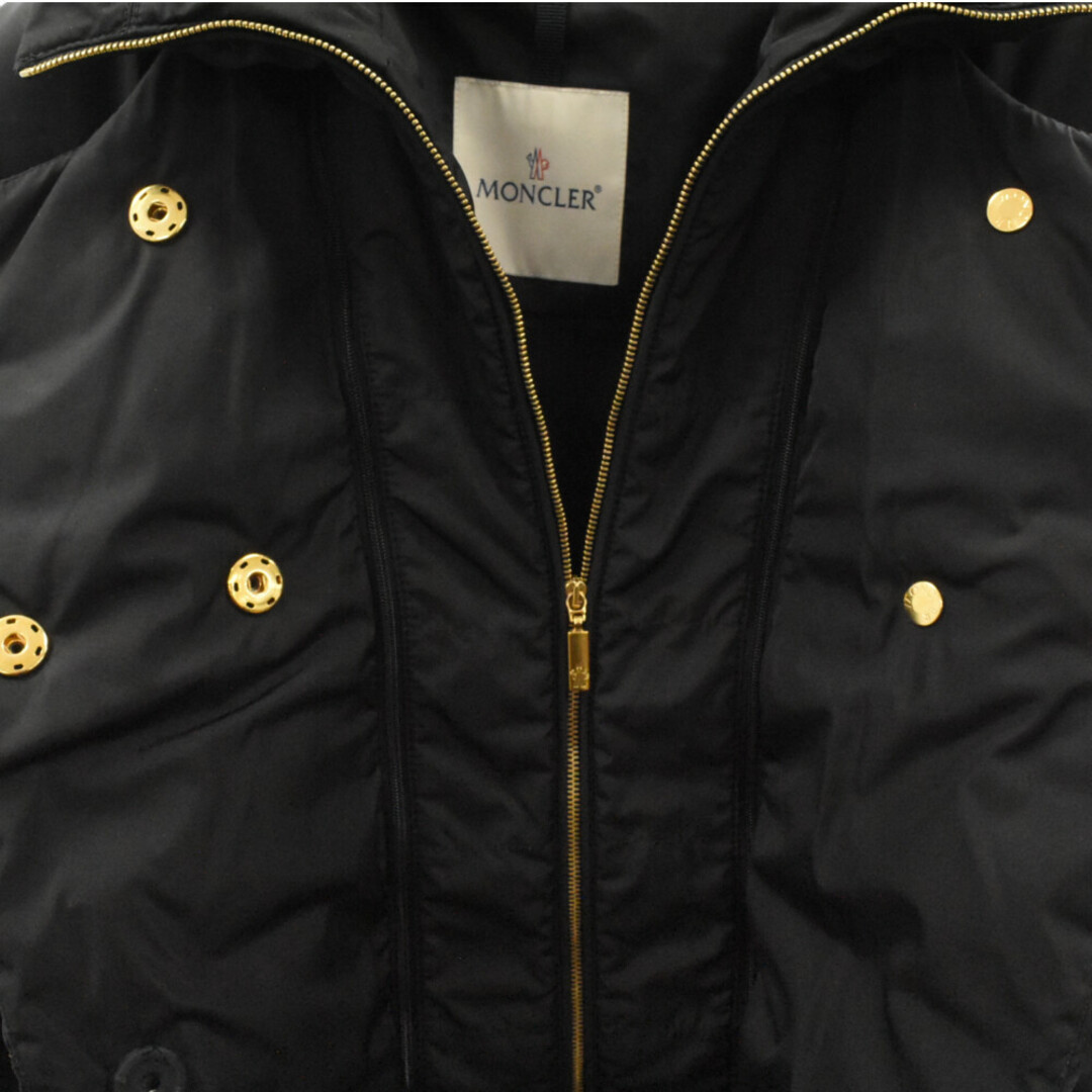 MONCLER(モンクレール)のMONCLER モンクレール RENNES 49344 ハイネックダウンジャケット 2WAY ブラック レディース レディースのジャケット/アウター(ダウンジャケット)の商品写真