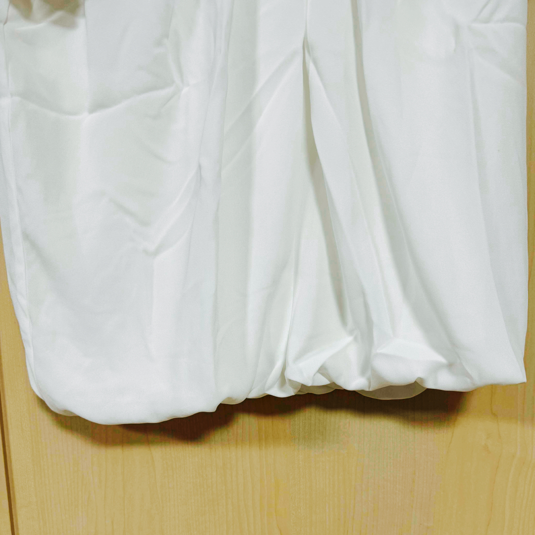 レディース 半袖 ブラウス Sサイズ  ホワイト【新品未使用品】 レディースのトップス(シャツ/ブラウス(半袖/袖なし))の商品写真