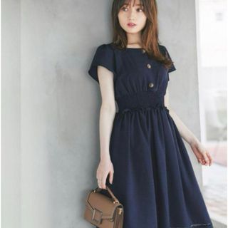 トッコクローゼット(TOCCO closet)のトッコクローゼット＊フロントボタンスクエアワンピース(ひざ丈ワンピース)