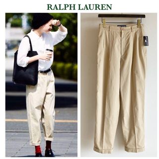 ラルフローレン(Ralph Lauren)のデッドストック ビンテージ ポロラルフローレン ハイウエスト タック チノパン(チノパン)