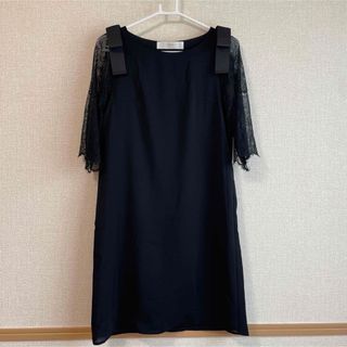 tocco closet 肩リボンワンピース　ブラック