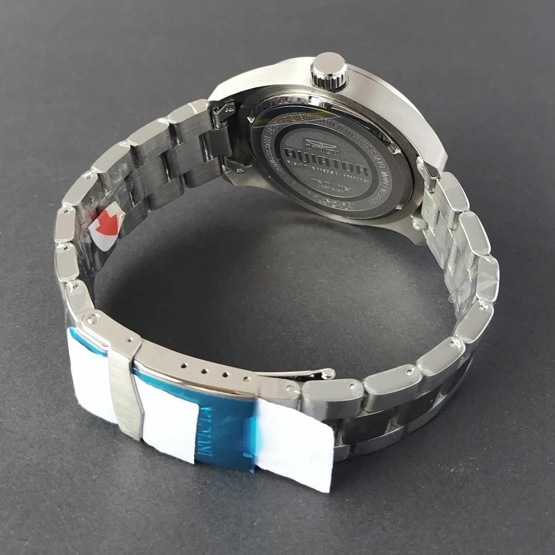 INVICTA(インビクタ)のネイビー シルバー新品INVICTAメンズ腕時計アヴィエイター箱付シンプル素敵 メンズの時計(腕時計(アナログ))の商品写真