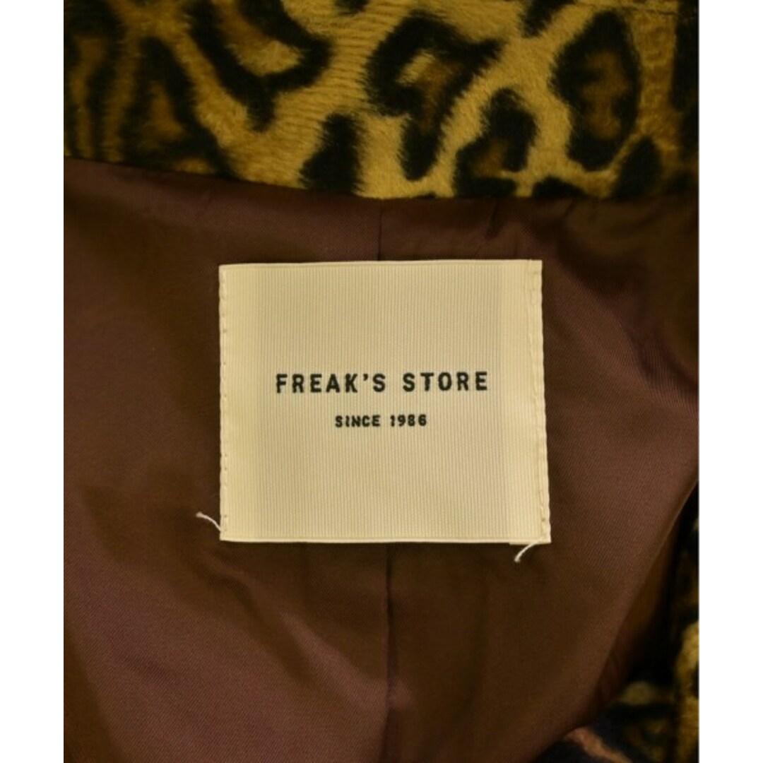 FREAK'S STORE(フリークスストア)のFREAK'S STORE ステンカラーコート F ベージュx茶x黒(豹柄) 【古着】【中古】 レディースのジャケット/アウター(その他)の商品写真