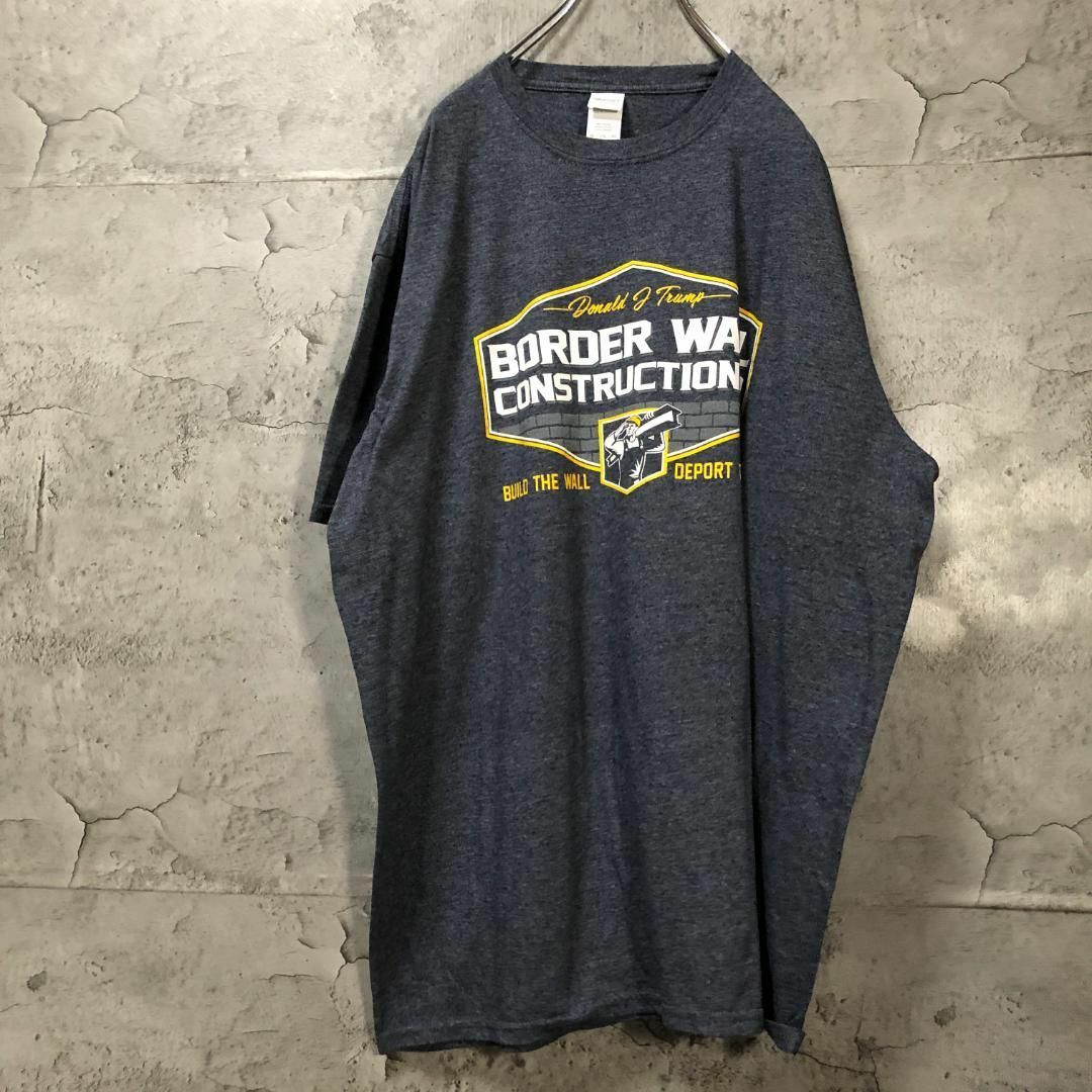 BORDER WALL 企業ロゴ アメリカ輸入 オーバー Tシャツ メンズのトップス(Tシャツ/カットソー(半袖/袖なし))の商品写真