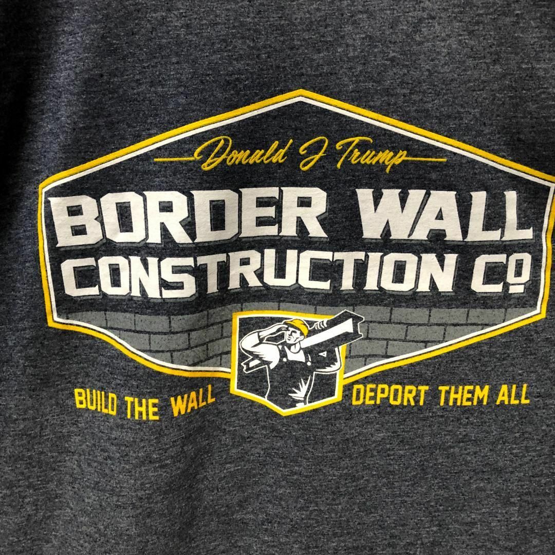 BORDER WALL 企業ロゴ アメリカ輸入 オーバー Tシャツ メンズのトップス(Tシャツ/カットソー(半袖/袖なし))の商品写真