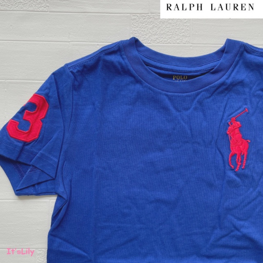 Ralph Lauren(ラルフローレン)の3t100cm ラルフローレン  半袖　ワンポイント　ポニー　青 キッズ/ベビー/マタニティのキッズ服男の子用(90cm~)(Tシャツ/カットソー)の商品写真