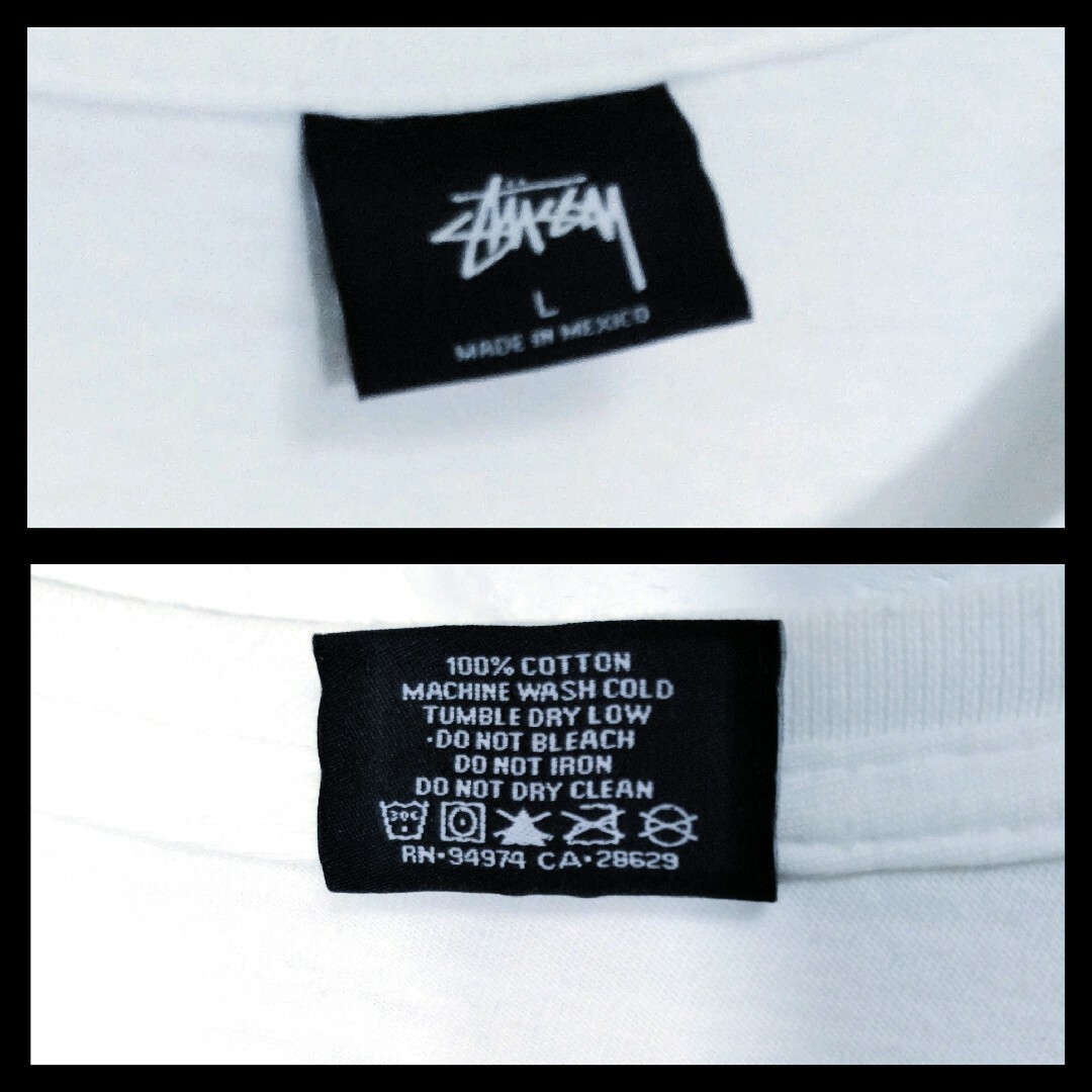 STUSSY(ステューシー)の《STUSSY/ステューシー》陰陽　ロゴ　アート　Tシャツ　バックプリント　黒 メンズのトップス(Tシャツ/カットソー(半袖/袖なし))の商品写真