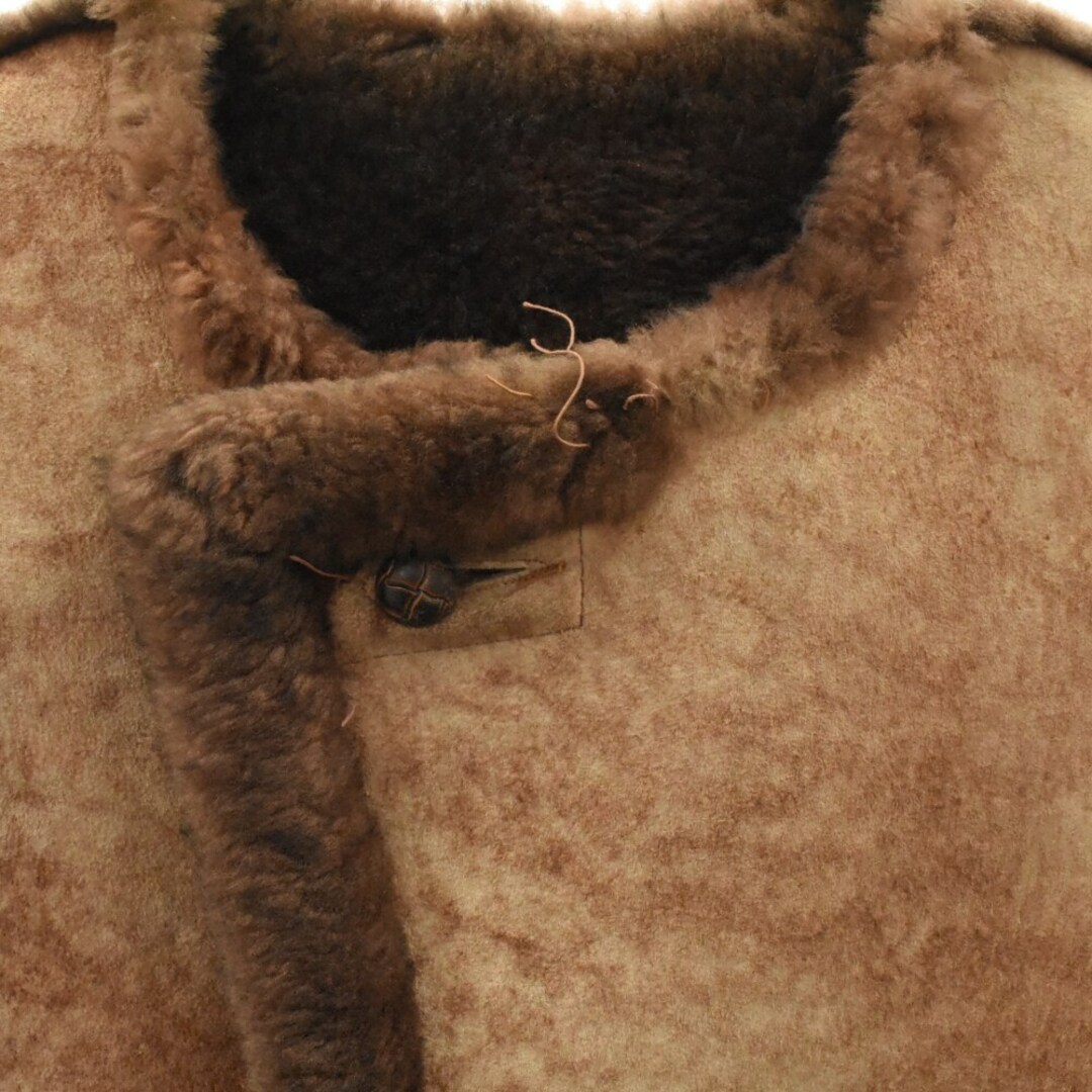 schott(ショット)のSCHOTT ショット ファー付き ムートンベストジャケット ブラウン メンズのジャケット/アウター(フライトジャケット)の商品写真