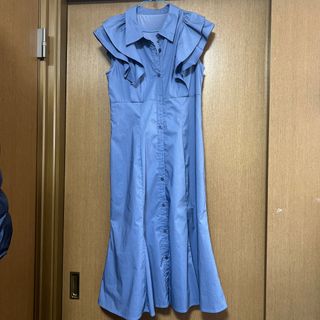 PROPORTION BODY DRESSING - プロポーションボディードレッシング　ワンピース　フリル　青　ブルー　Mサイズ