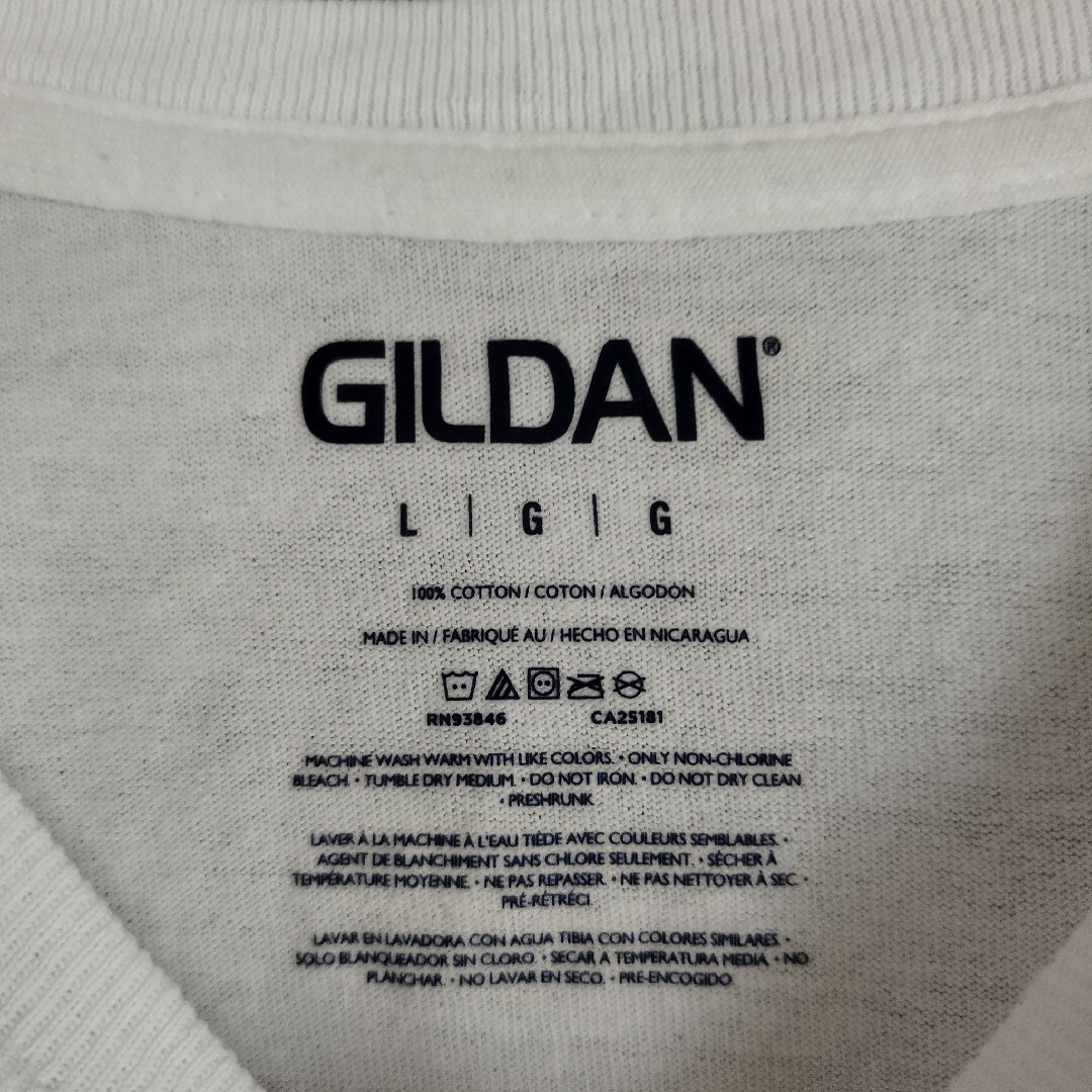 GILDAN(ギルタン)のTROLLSトロールズアニメキャラクタームービーtシャツTシャツ映画ビッグロゴ白 メンズのトップス(Tシャツ/カットソー(半袖/袖なし))の商品写真