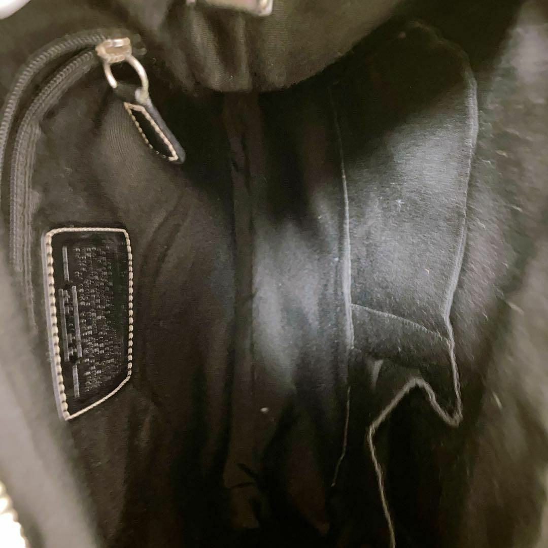 COACH(コーチ)の【良品】COACH 9349 ショルダーバッグ キャンバスレザー 黒 男女兼用 レディースのバッグ(ショルダーバッグ)の商品写真