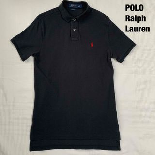 POLO RALPH LAUREN - ポロ　ラルフローレン　カスタムフィット　ポロシャツ　ブラック　レッドポニー