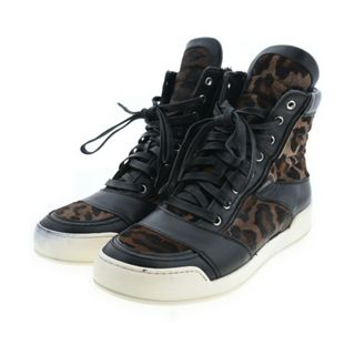 BALMAIN - BALMAIN バルマン スニーカー EU43(28cm位) 茶x黒(豹柄) 【古着】【中古】