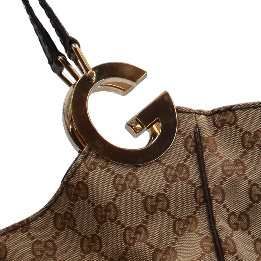 Gucci(グッチ)のグッチ GGキャンバス ショルダーバッグ GGキャンバス 203504 002404 ベージュ レディース GUCCI  中古 レディースのバッグ(ショルダーバッグ)の商品写真