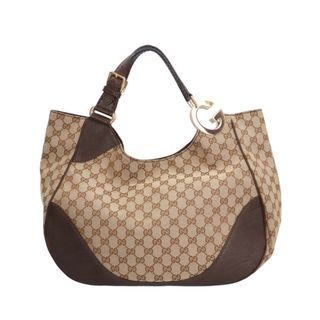 グッチ(Gucci)のグッチ GGキャンバス ショルダーバッグ GGキャンバス 203504 002404 ベージュ レディース GUCCI  中古(ショルダーバッグ)