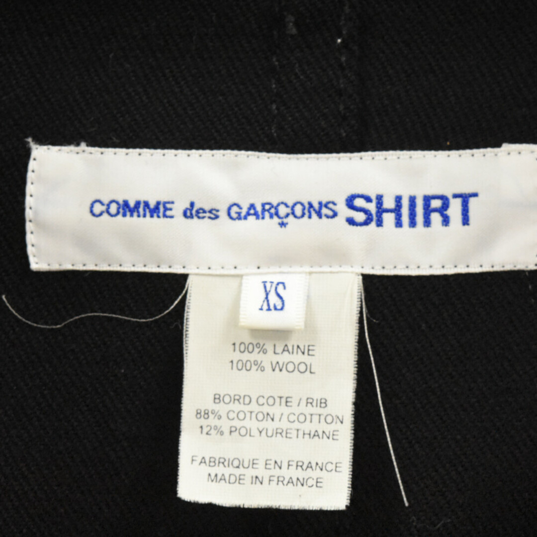 COMME des GARCONS(コムデギャルソン)のCOMME des GARCONS SHIRT コムデギャルソンシャツ ウール フーデッド ジップアップ ジャケット ブラック W20094 メンズのジャケット/アウター(フライトジャケット)の商品写真