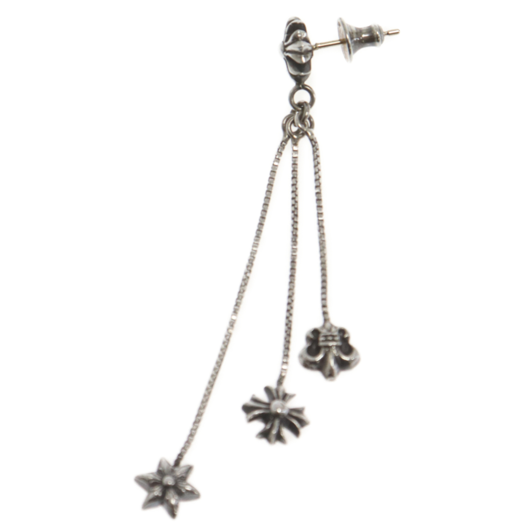 Chrome Hearts(クロムハーツ)のCHROME HEARTS クロムハーツ JOJO PST PLS BS STAR L ジョジョ クロス BSフレア スター ピアス シルバー 左用 メンズのアクセサリー(ピアス(片耳用))の商品写真