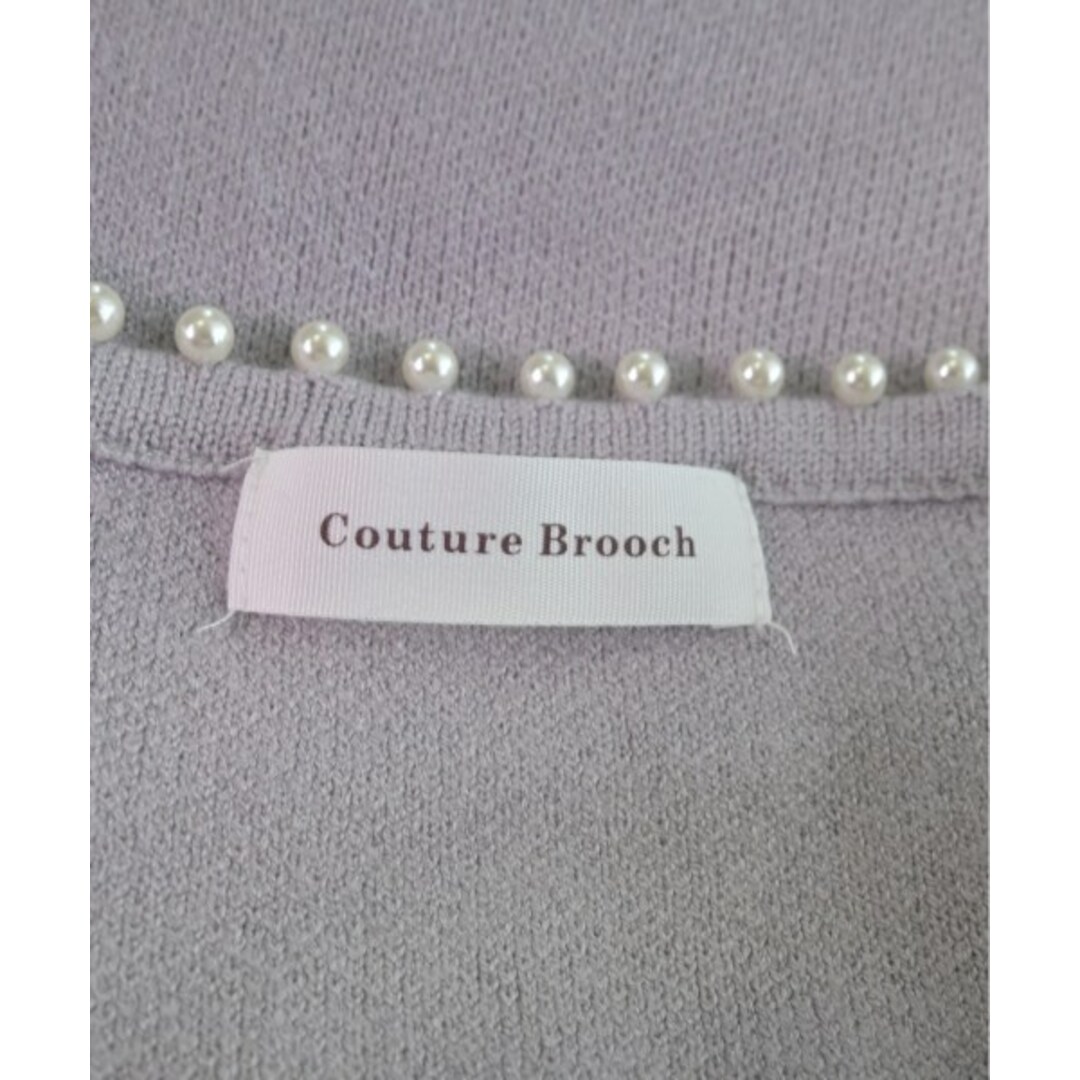 Couture Brooch(クチュールブローチ)のCouture brooch クチュールブローチ カーディガン 38(M位) 紫 【古着】【中古】 レディースのトップス(カーディガン)の商品写真