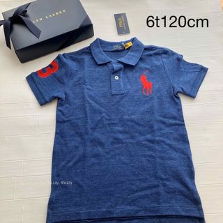 ラルフローレン(Ralph Lauren)の6t120cm 半袖　BPポロシャツ　ラルフローレン  ヘザーブルー(Tシャツ/カットソー)