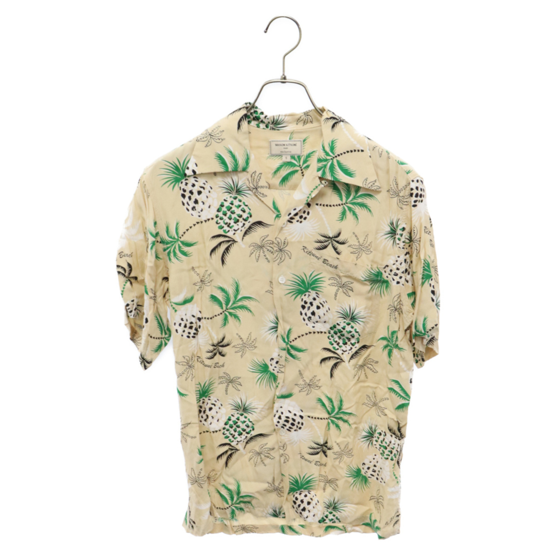 MAISON KITSUNE'(メゾンキツネ)のMAISON KITSUNE メゾンキツネ × Kona Bay Hawaii コナベイハワイ 総柄 オープンカラーレーヨン半袖アロハシャツ ベージュ KMH-39020-A メンズのトップス(シャツ)の商品写真