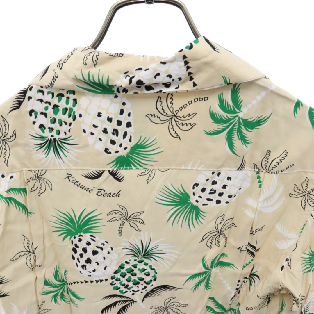 MAISON KITSUNE'(メゾンキツネ)のMAISON KITSUNE メゾンキツネ × Kona Bay Hawaii コナベイハワイ 総柄 オープンカラーレーヨン半袖アロハシャツ ベージュ KMH-39020-A メンズのトップス(シャツ)の商品写真