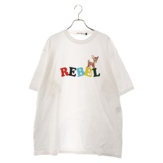 アンダーカバー(UNDERCOVER)のUNDERCOVER アンダーカバー 23SS TEE REBEL レベル プリント 半袖カットソー Tシャツ ホワイト UC1C3814(Tシャツ/カットソー(半袖/袖なし))