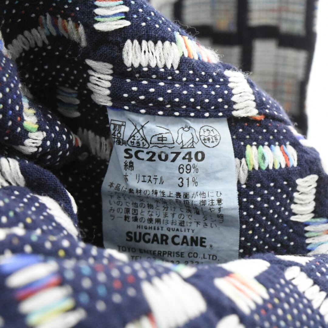 Sugar Cane(シュガーケーン)のSUGAR CANE シュガーケーン コットン チェック 長袖シャツ ホワイト/ネイビー SC20740 メンズのトップス(シャツ)の商品写真