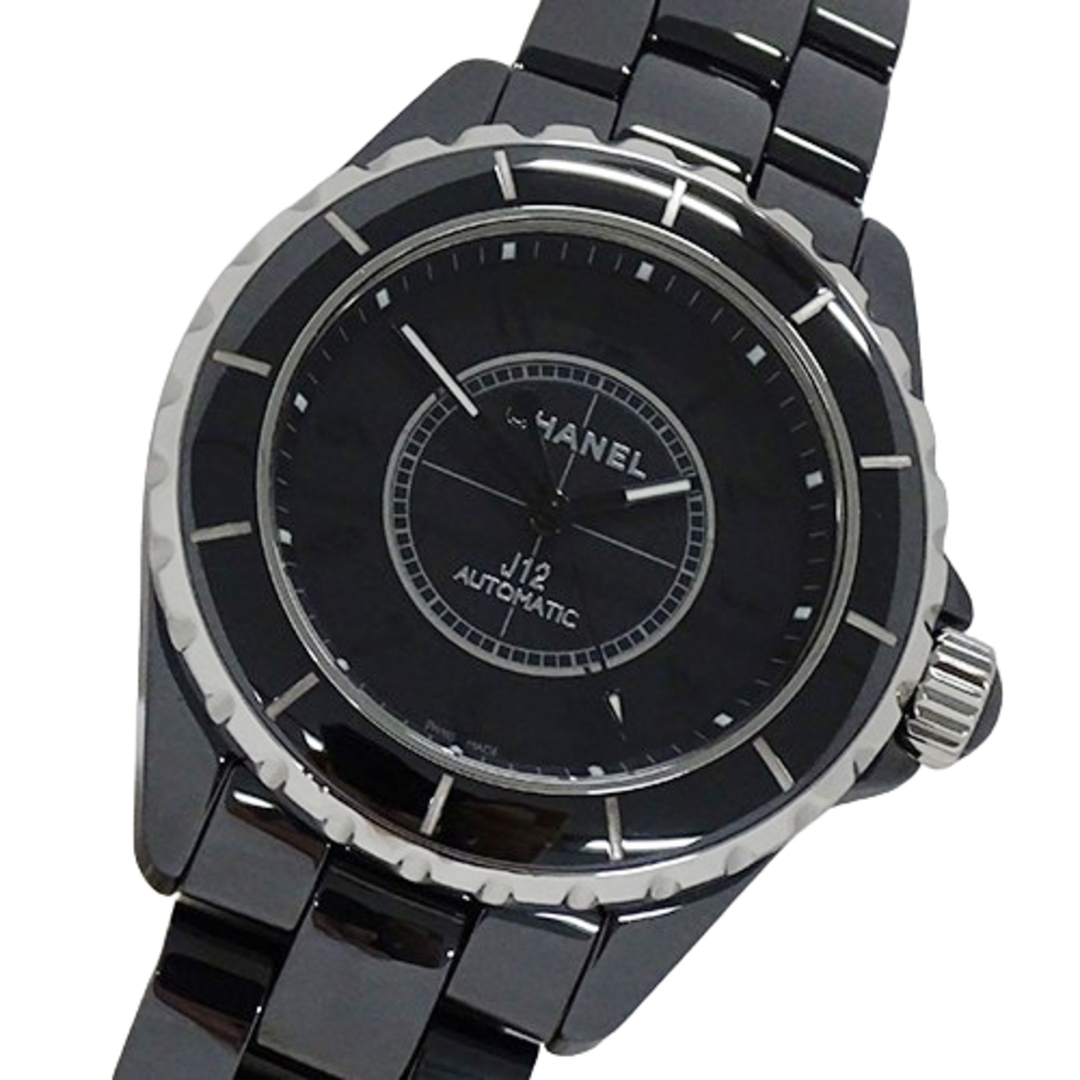 CHANEL(シャネル)のシャネル CHANEL 時計 メンズ ブランド J12 インテンス ブラック 自動巻き AT ステンレス SS ブラックセラミック H3829 磨き済み 【中古】 メンズの時計(腕時計(アナログ))の商品写真