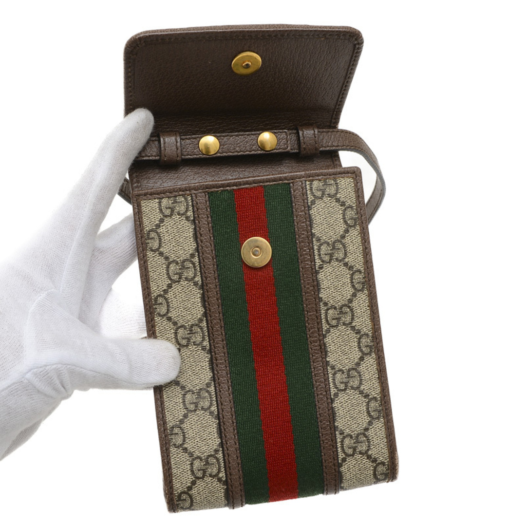 Gucci(グッチ)のグッチ オフィディア GGスプリーム ミニショルダーバッグ キャンバス ベージュ レディースのバッグ(ショルダーバッグ)の商品写真