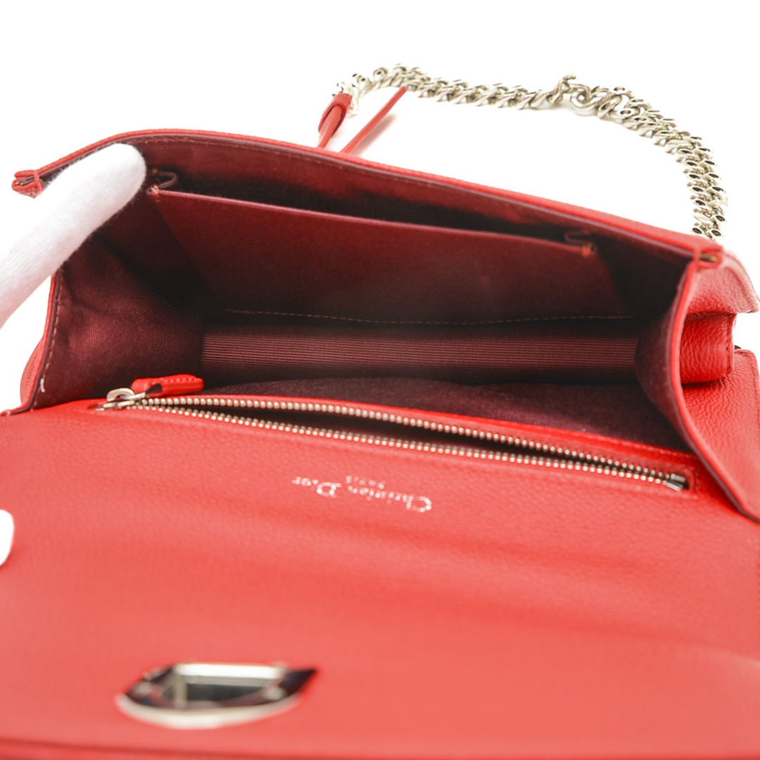 Dior(ディオール)のディオール ディオラマ チェーンショルダーバッグ レザー レッド シルバー金具 レディースのバッグ(ショルダーバッグ)の商品写真