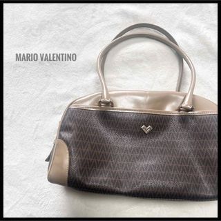 MARIO VALENTINO - MARIO VALENTINO ハンドバッグ　総柄　高見え　ブラウンベージュ