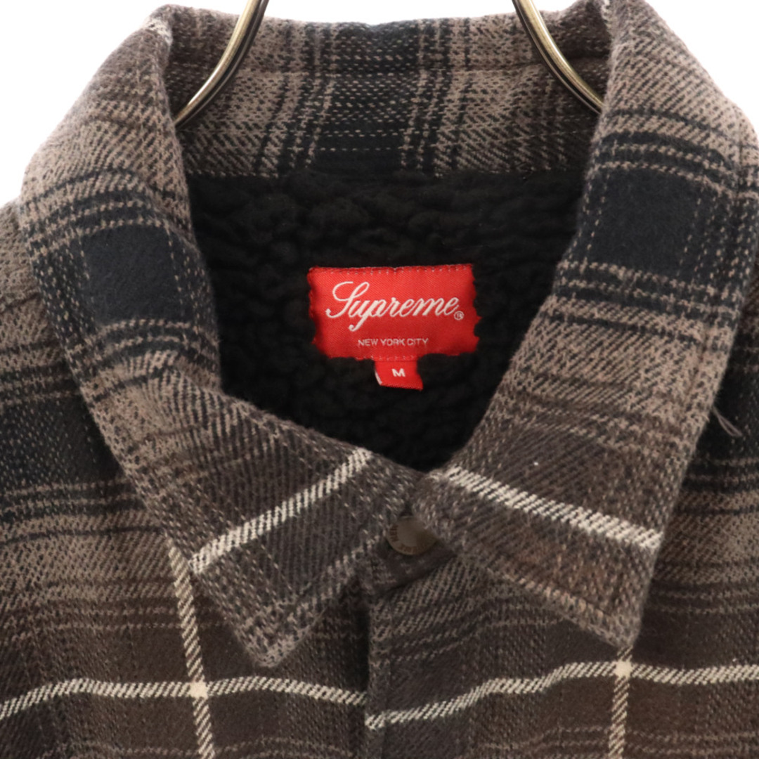 Supreme(シュプリーム)のSUPREME シュプリーム 22AW Shcarling Lined Flannel Shirt シアリング ラインド フランネル 長袖シャツ ブラック メンズのトップス(シャツ)の商品写真