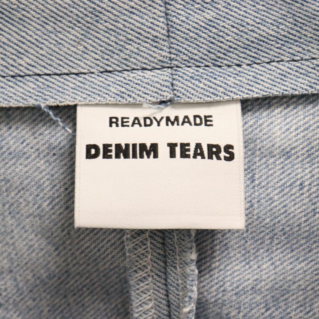 LADY MADE(レディメイド)のREADY MADE レディメイド 23SS ×DENIM TEARS CTN WREATH TRK JKT/BLUE RE-DT-BL-00-00-14 ×デニムティアーズ フラワーエンブロイダリー再構築デニムジャケット インディゴ メンズのジャケット/アウター(Gジャン/デニムジャケット)の商品写真