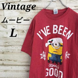 【k3400】USA古着ミニオンズムービーアニメアメコミプリント半袖TシャツL(Tシャツ/カットソー(半袖/袖なし))