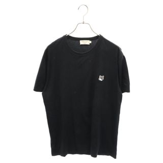 メゾンキツネ(MAISON KITSUNE')のMAISON KITSUNE メゾンキツネ GREY FOX HEAD PATCH CLASSIC TEE-SHIRT グレー フォックス ヘッド パッチ クラシック 半袖Tシャツカットソー ブラック GM00118KJ008(Tシャツ/カットソー(半袖/袖なし))